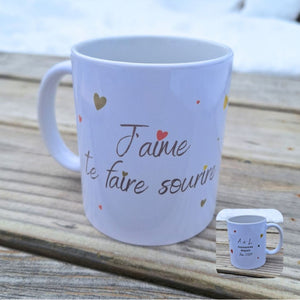 Mug personnalisable J'aime te faire sourire