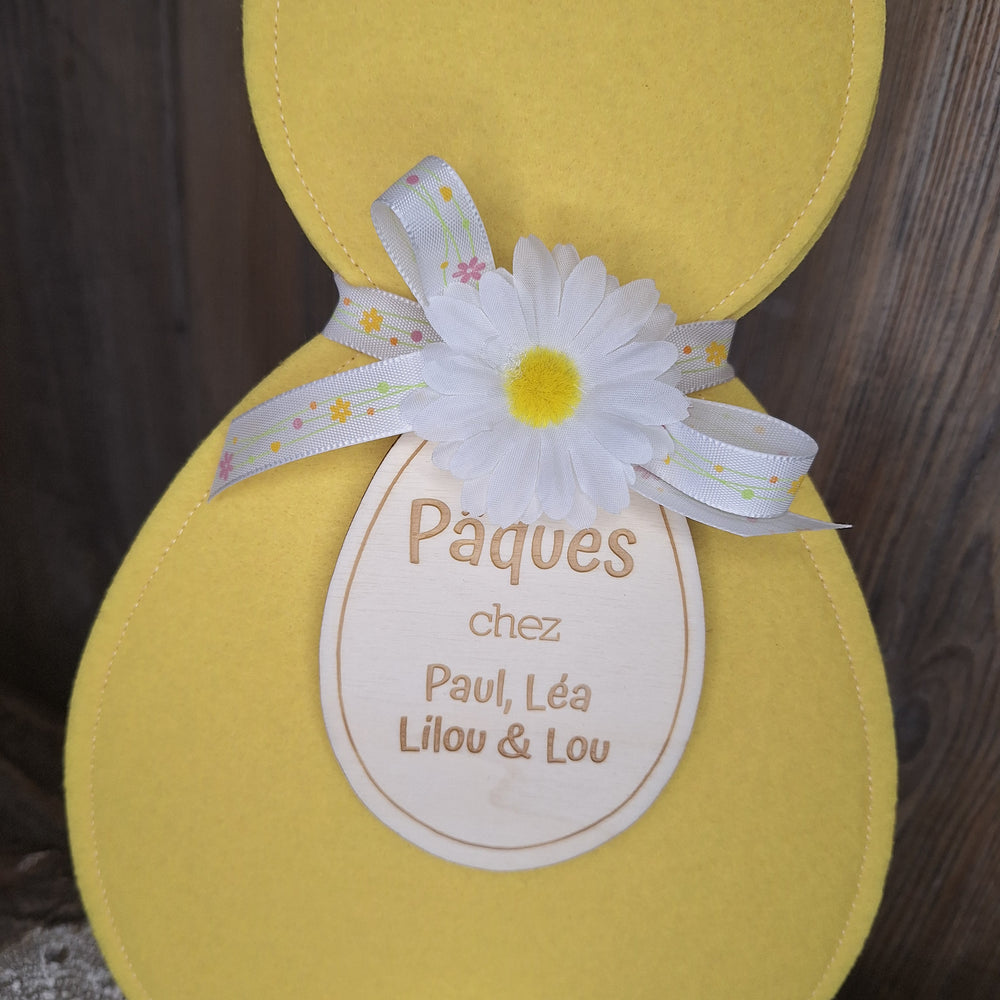 Lapin en feutrine personnalisable