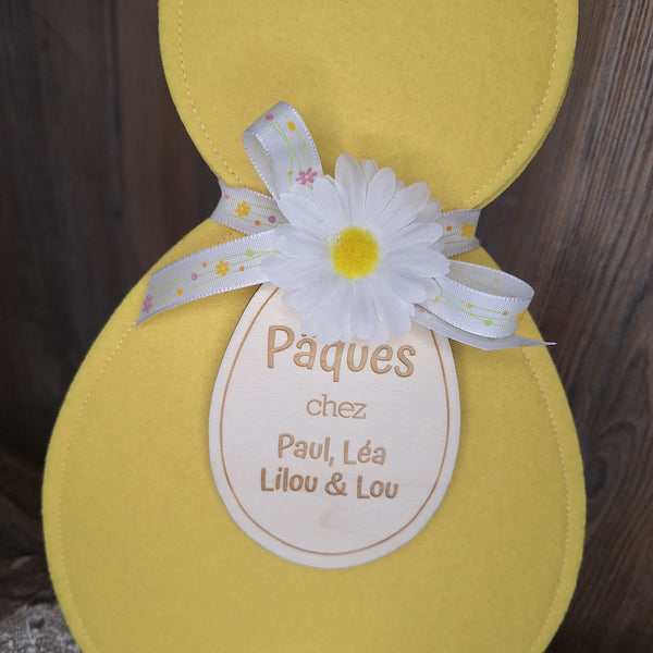 Lapin en feutrine personnalisable